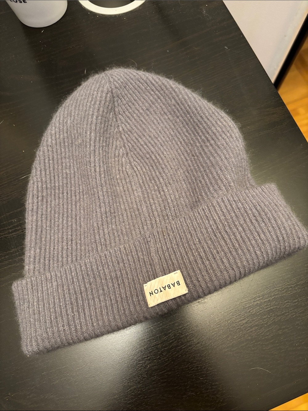 Babaton Ribbed Folded Cuff Beanie - Gray